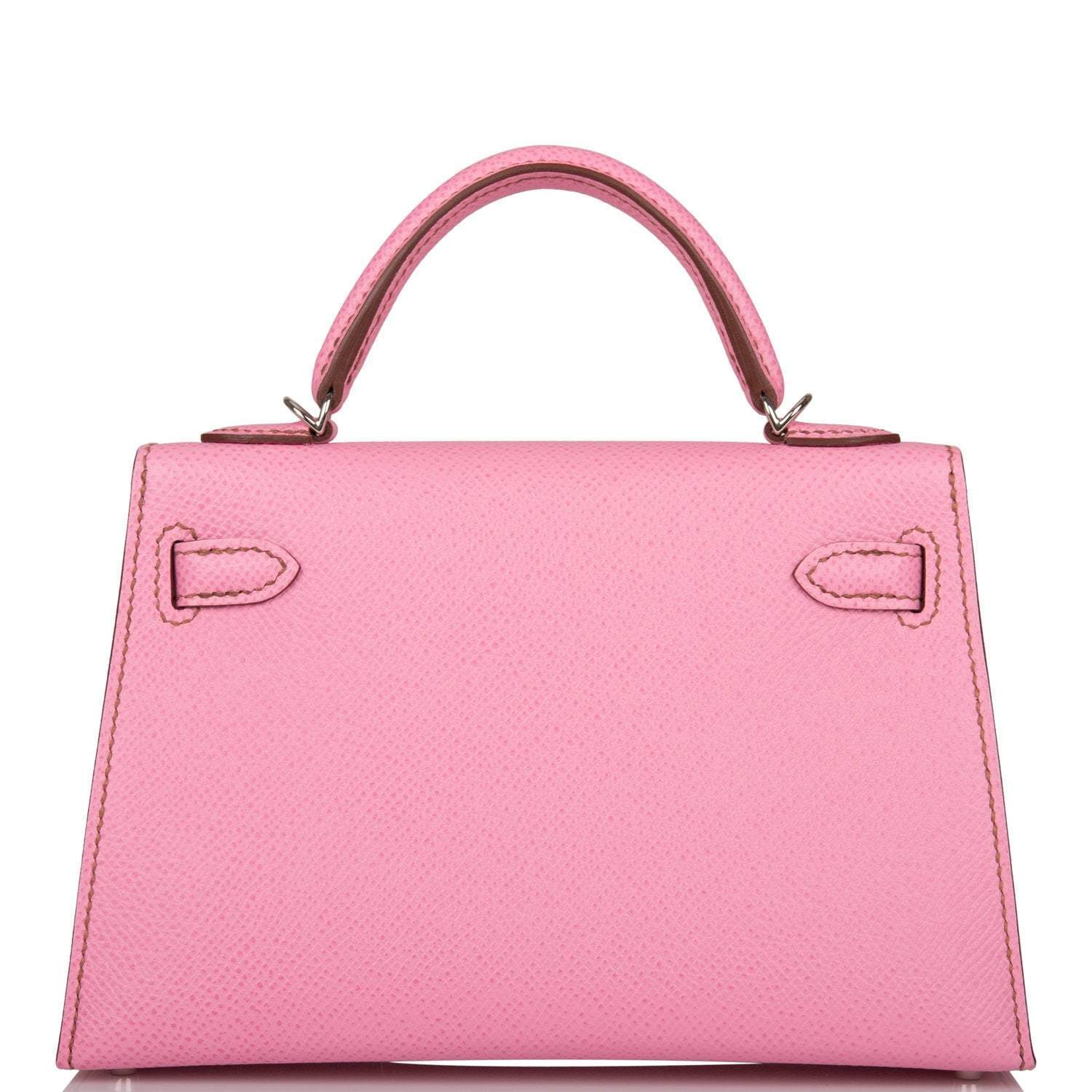 Hermes Bubblegum 5p Epsom Sellier Kelly 20cm Palladium Hardware - Image 4