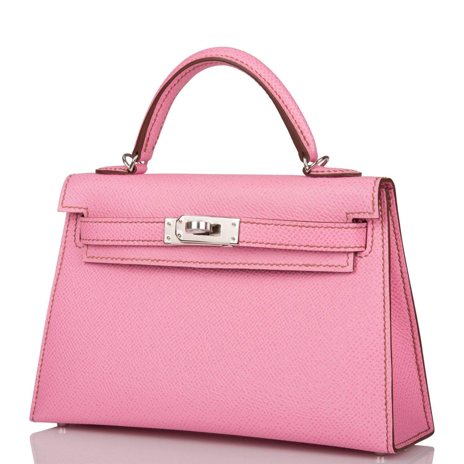 Hermes Bubblegum 5p Epsom Sellier Kelly 20cm Palladium Hardware - Image 2