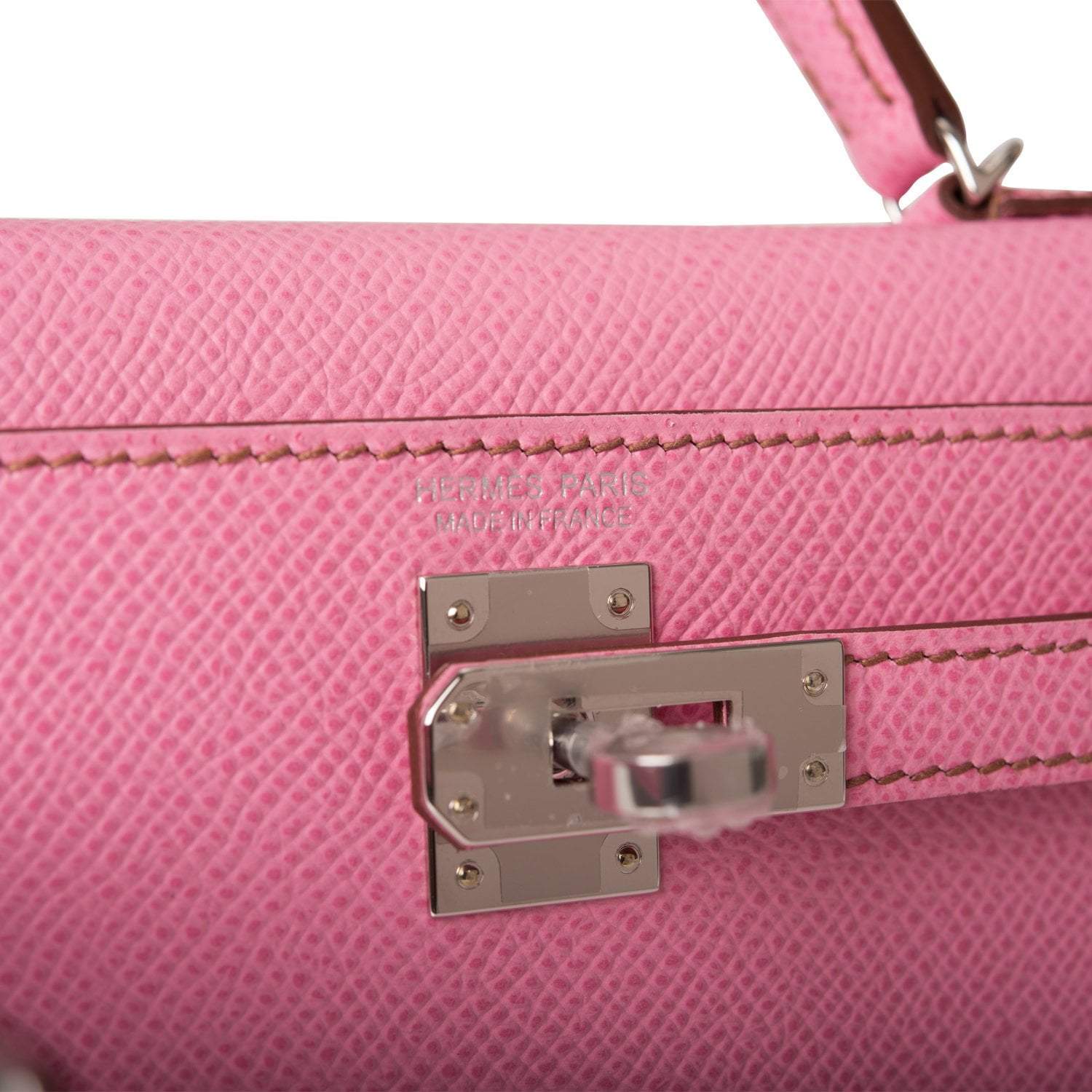 Hermes Bubblegum 5p Epsom Sellier Kelly 20cm Palladium Hardware - Image 7