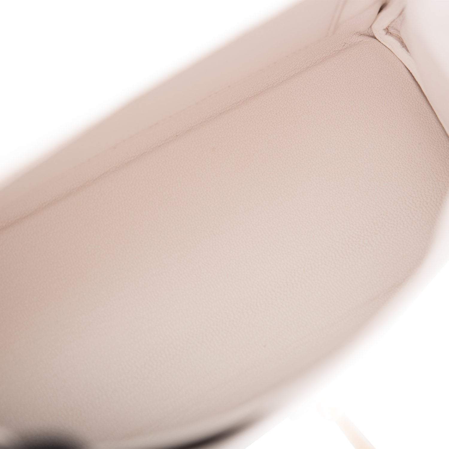 Hermes Horseshoe Stamp (HSS) Bi-Color White and Trench Clemence Retourne Kelly 25cm Gold Hardware - Image 8