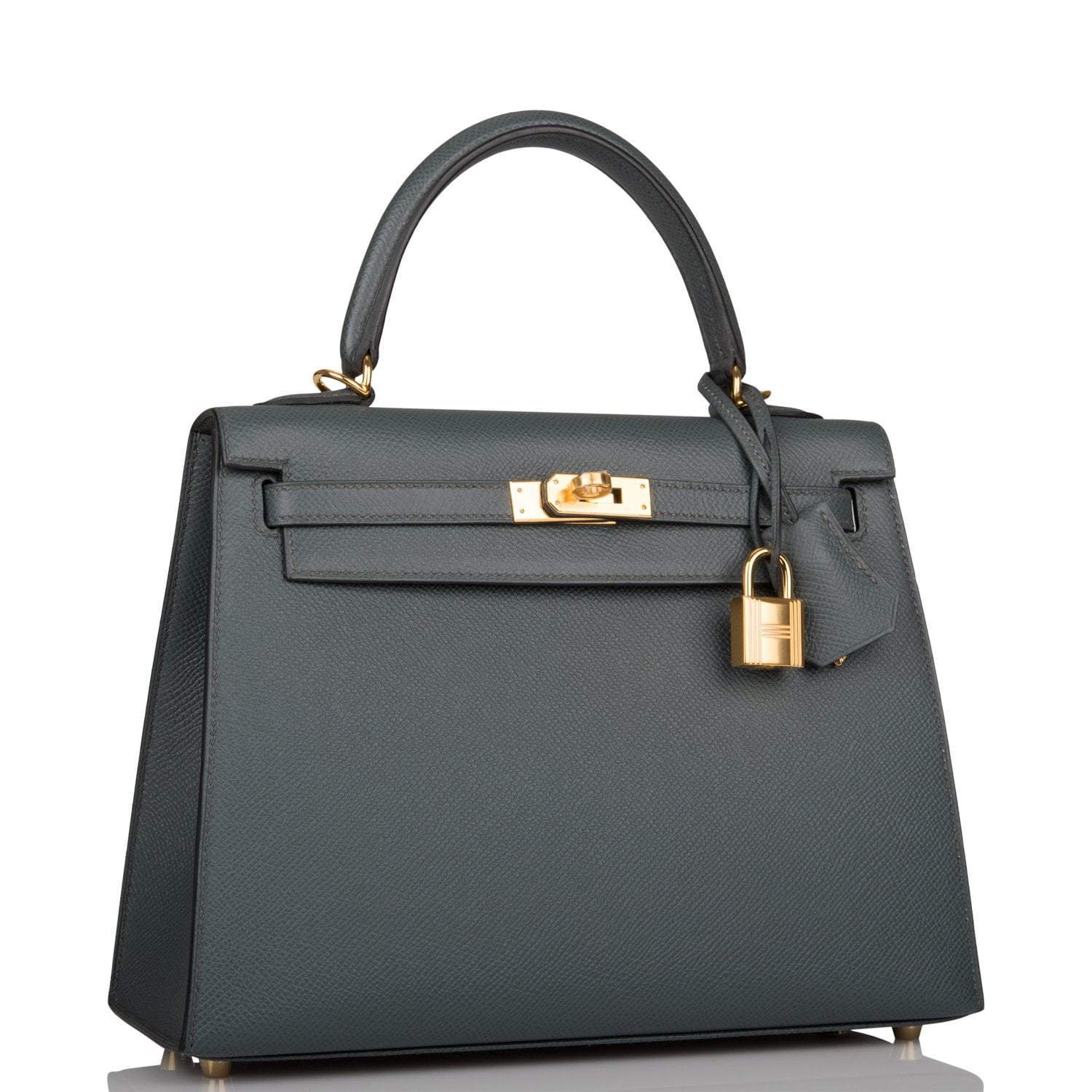 Hermes Bleu Orage Epsom Sellier Kelly 25cm Gold Hardware - Image 2