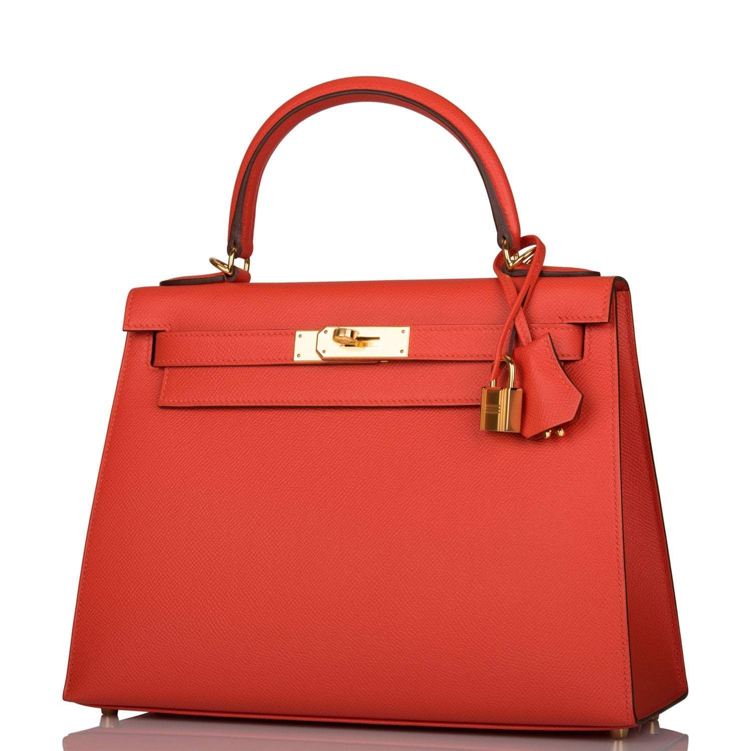 Hermes Capucine Epsom Sellier Kelly 28cm Gold Hardware - Image 5