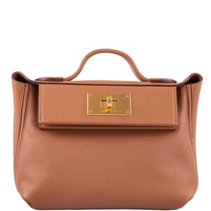 Hermes 24/24 21 Gold Evercolor Swift Leather Gold Hardware 2021 Z