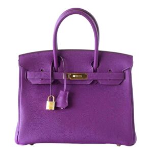 Hermes Birkin 30 Anemone Togo Leather Gold Hardware