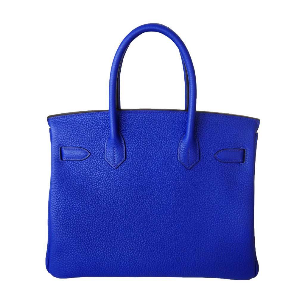 Hermès Birkin 30 Blue Electric Candy Bag GHW - Image 2