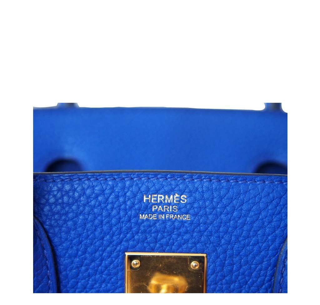 Hermès Birkin 30 Blue Electric Candy Bag GHW - Image 3