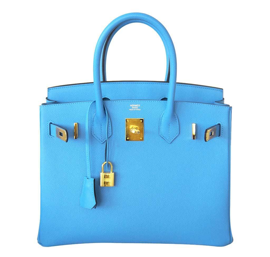 Hermès Birkin 30 Blue Paradise Epsom Bag GHW - Image 3