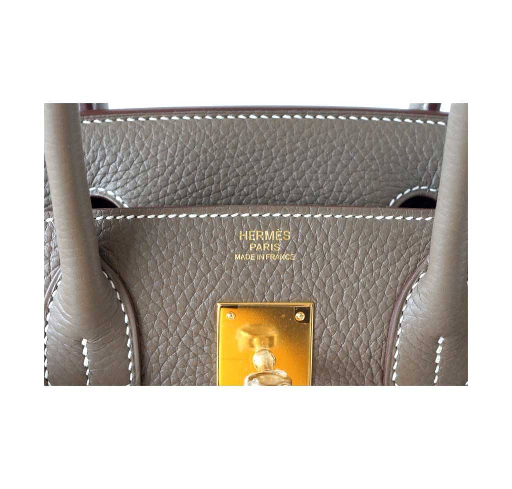 Hermes Birkin 30 Etoupe Togo Leather Gold Hardware - Image 3