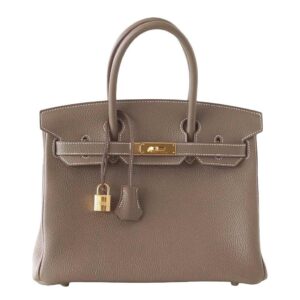Hermes Birkin 30 Etoupe Togo Leather Gold Hardware
