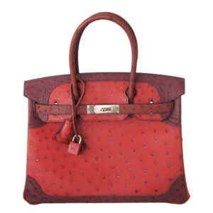 Hermes Birkin 30 Ghillies Bag Tri-Color Red - Limited Edition