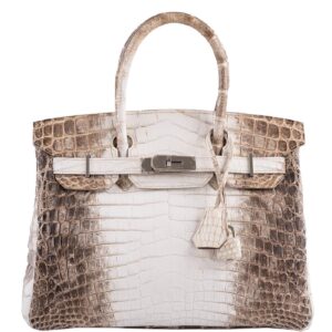 Hermes Birkin 30 Matte Himalayan Niloticus Crocodile Palladium Hardware 2010 N Square