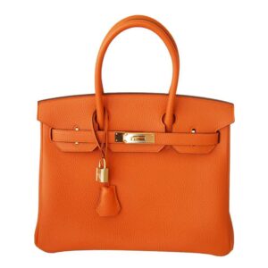Hermès Birkin 30 Bag Orange Togo Leather