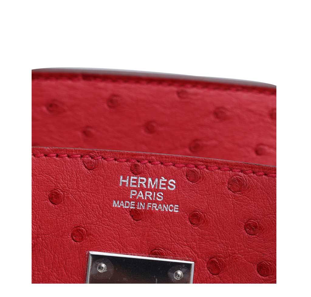 Hermes Birkin 30 Ostrich Bougainvillea Bag - Image 2