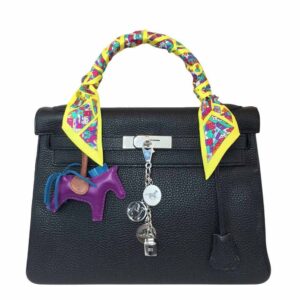 Hermes Kelly 32 Black Togo Leather Palladium Hardware