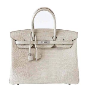 Hermès Birkin 35 Alligator Beton Bag PHW