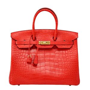 Hermès Birkin 35 Geranium Alligator Bag GHW