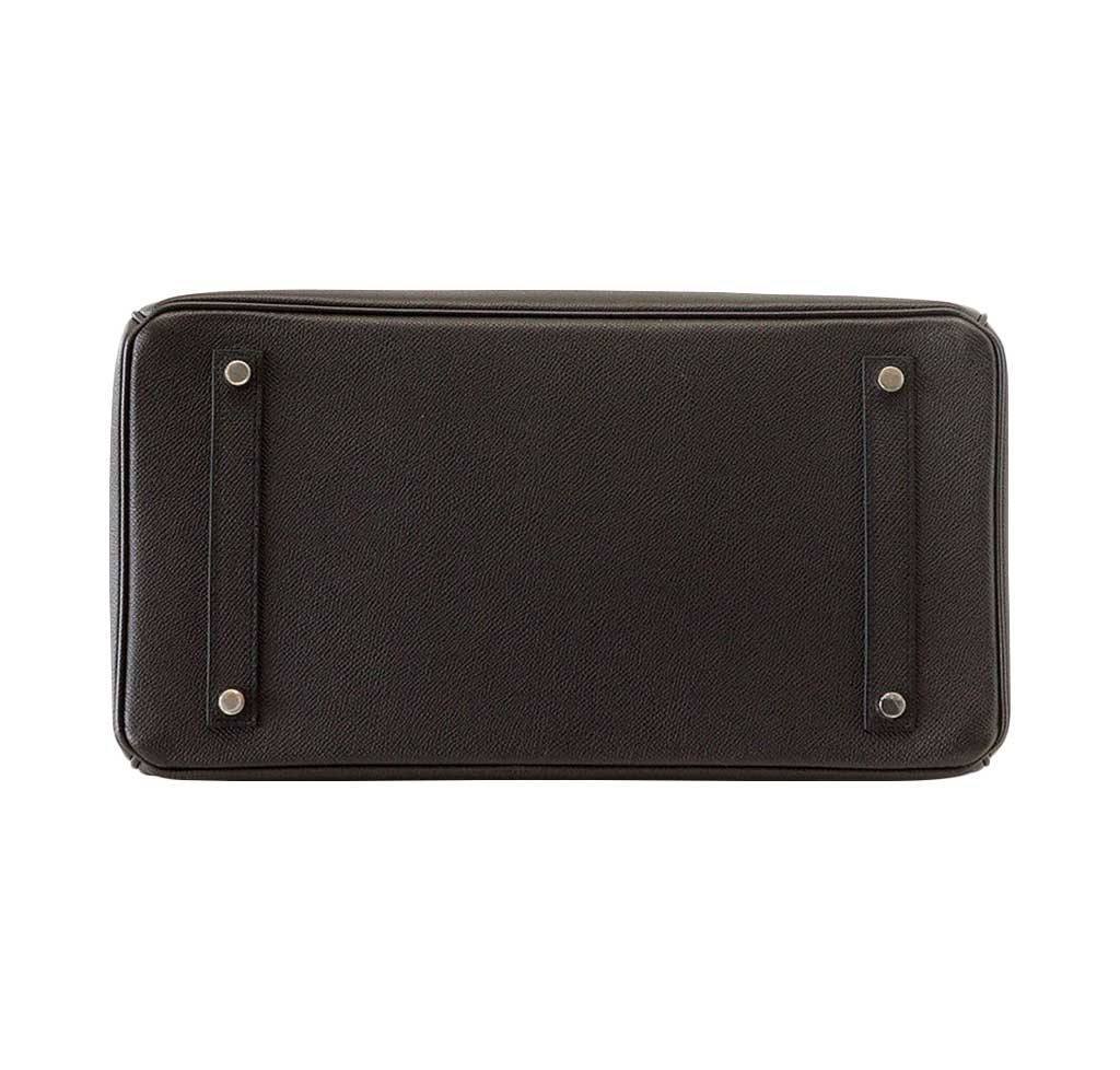 Hermes Birkin 35 Jet Black Epsom Leather Palladium Hardware - Image 5