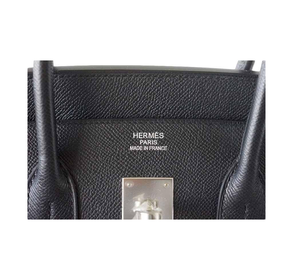 Hermes Birkin 35 Jet Black Epsom Leather Palladium Hardware - Image 3