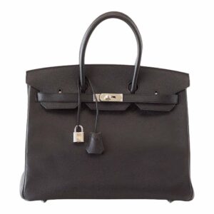 Hermes Birkin 35 Jet Black Epsom Leather Palladium Hardware