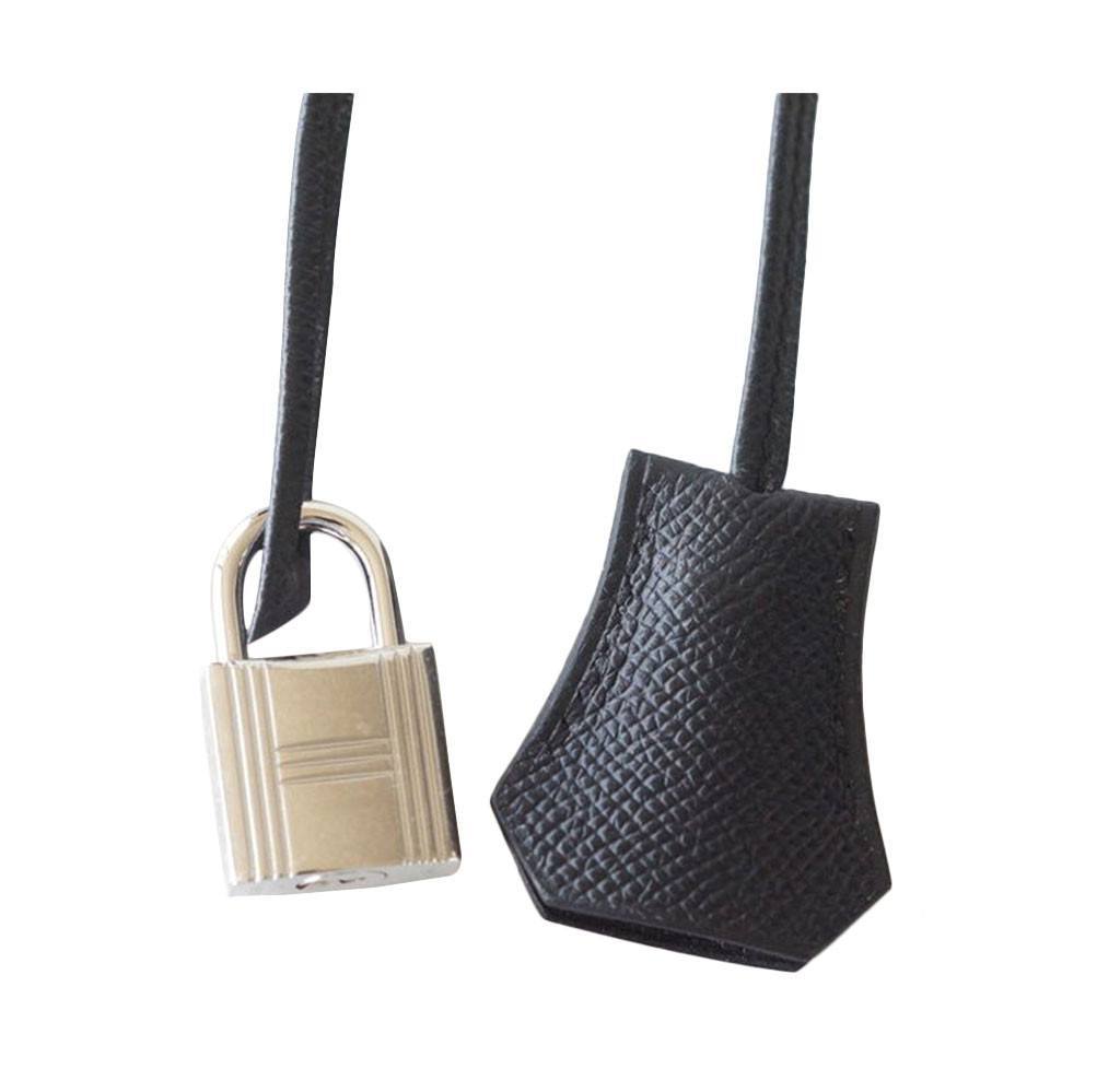 Hermes Birkin 35 Jet Black Epsom Leather Palladium Hardware - Image 6