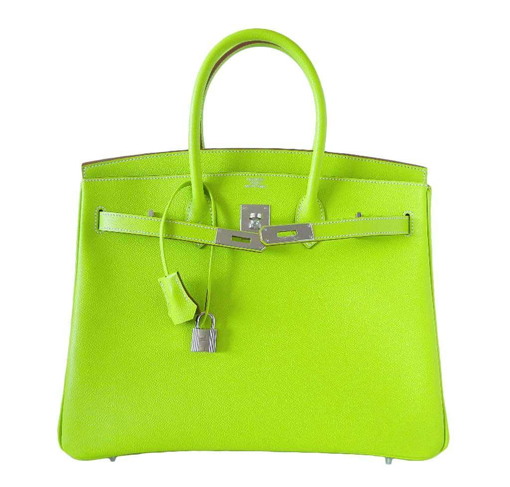 Hermes Birkin 35 Kiwi Epsom Leather Palladium Hardware - Image 6