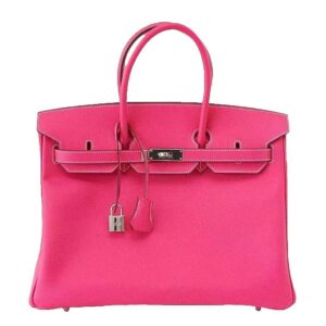 Hermes Birkin 35 Rose Tyrien Epsom Leather Palladium Hardware