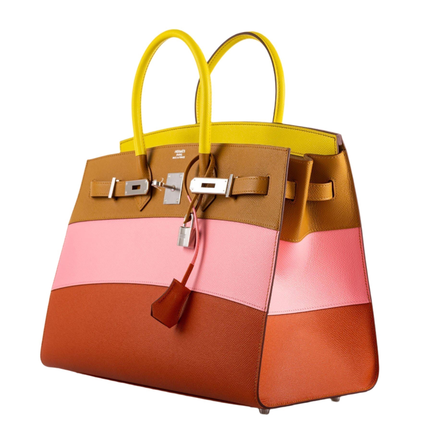 Hermes Birkin 35 Sellier "Sunrise" Rainbow Epsom Palladium Hardware - 2020, Y - Image 7