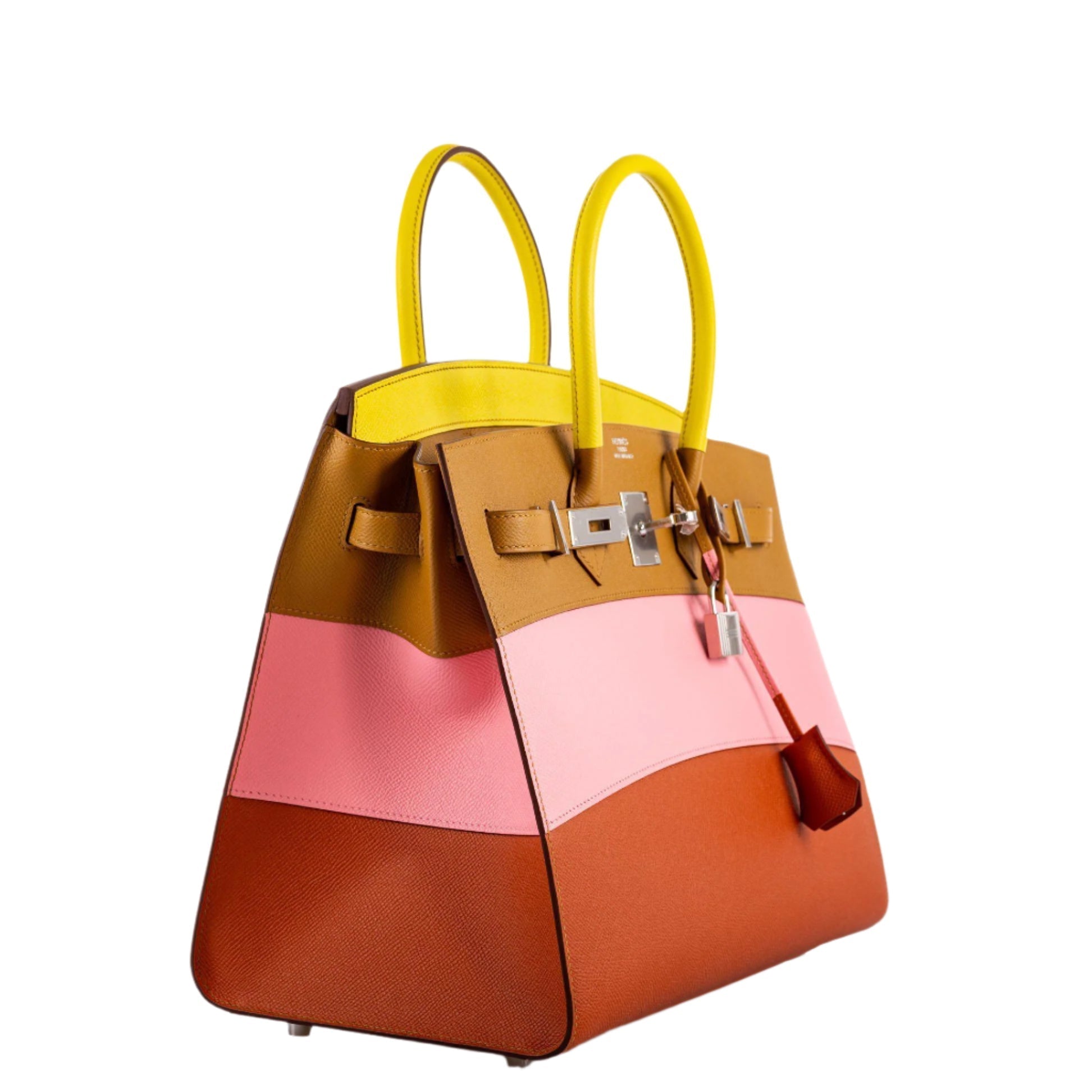 Hermes Birkin 35 Sellier "Sunrise" Rainbow Epsom Palladium Hardware - 2020, Y - Image 8