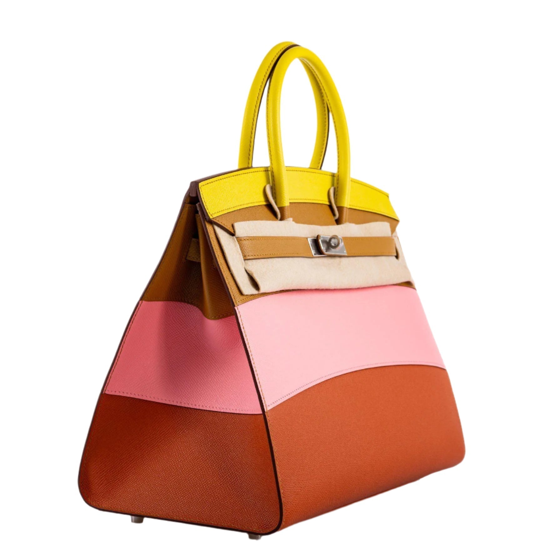 Hermes Birkin 35 Sellier "Sunrise" Rainbow Epsom Palladium Hardware - 2020, Y - Image 11
