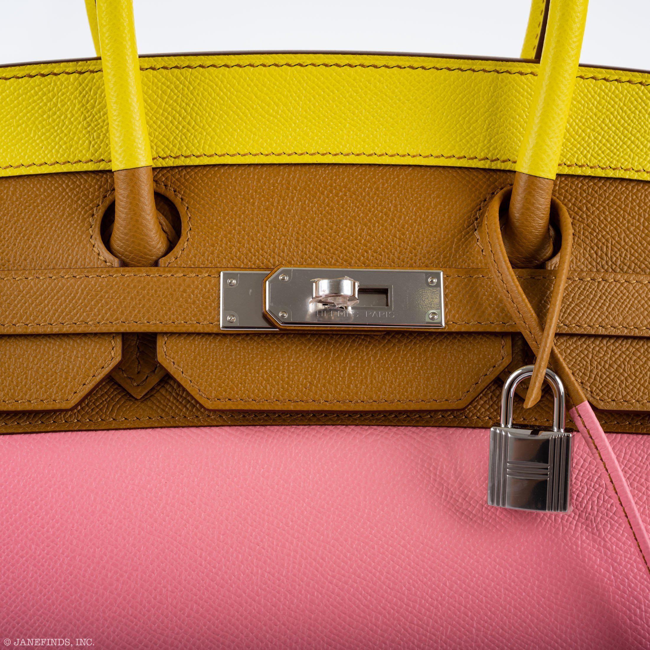Hermes Birkin 35 Sellier "Sunrise" Rainbow Epsom Palladium Hardware - 2020, Y - Image 4