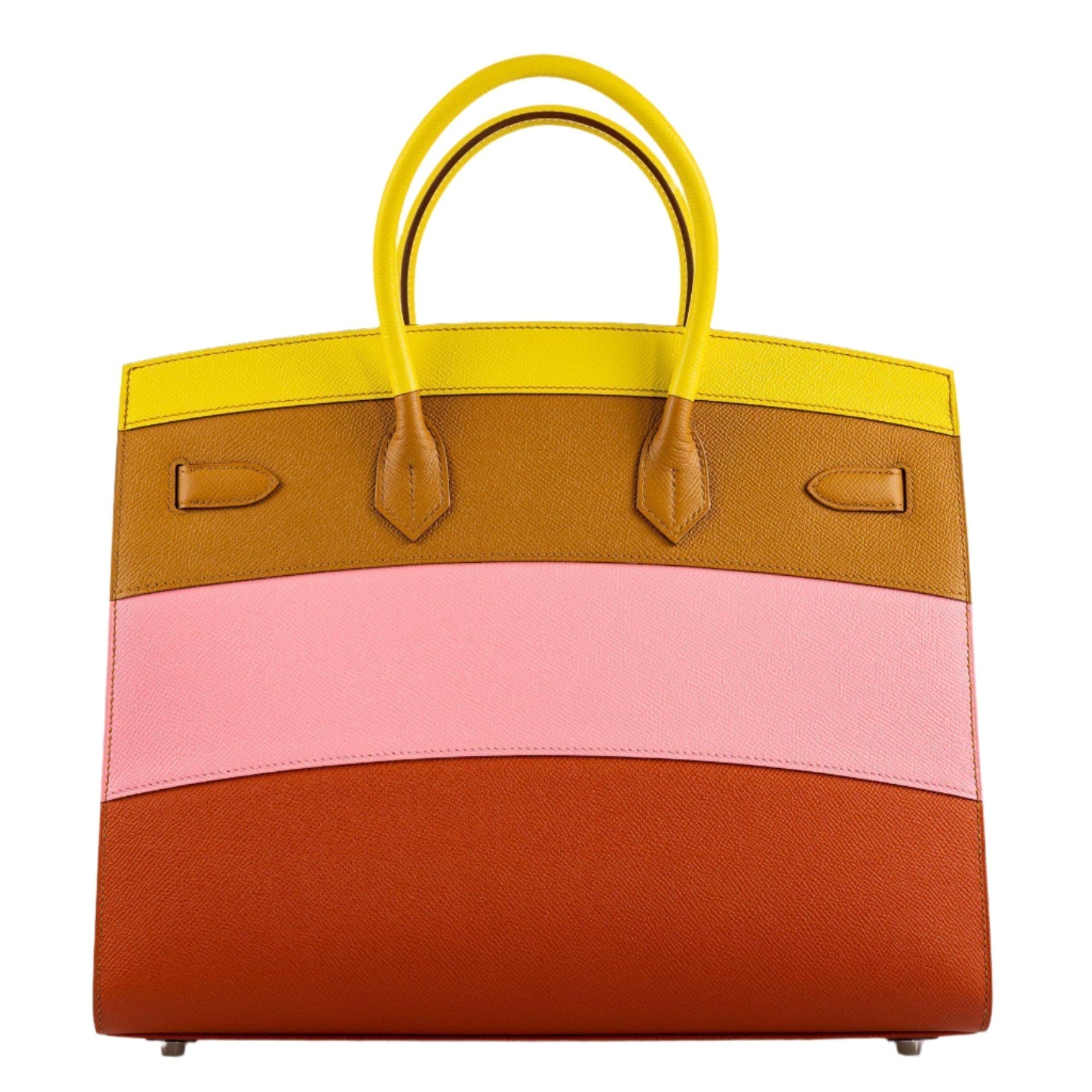 Hermes Birkin 35 Sellier "Sunrise" Rainbow Epsom Palladium Hardware - 2020, Y - Image 6