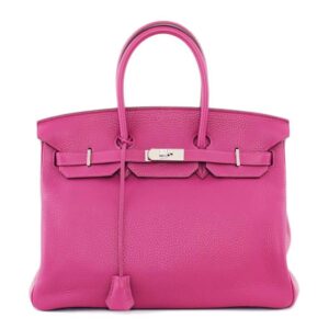 Hermes Birkin 35 Tosca Clemence Leather Palladium Hardware