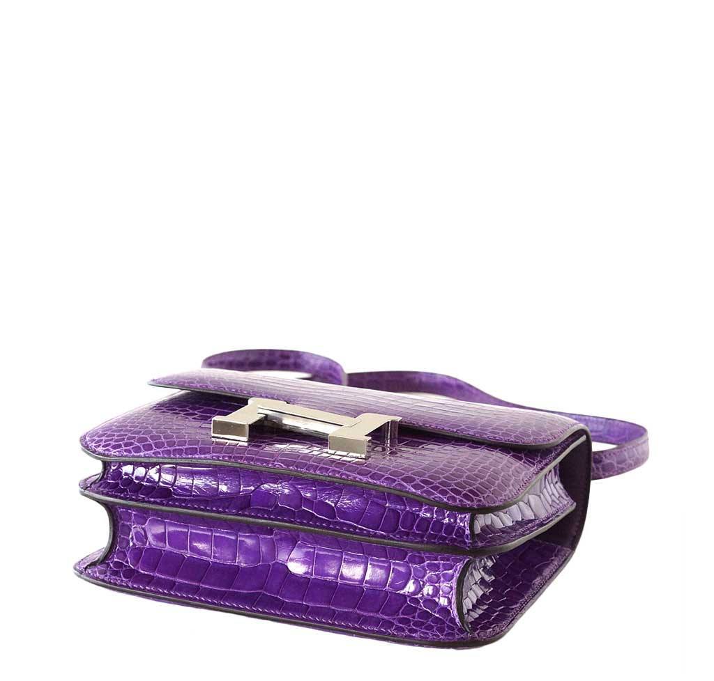 Hermès Constance 18 Alligator Ultra Violet Bag - Image 3