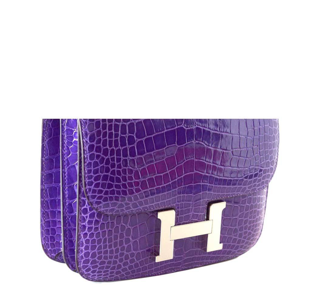 Hermès Constance 18 Alligator Ultra Violet Bag - Image 4