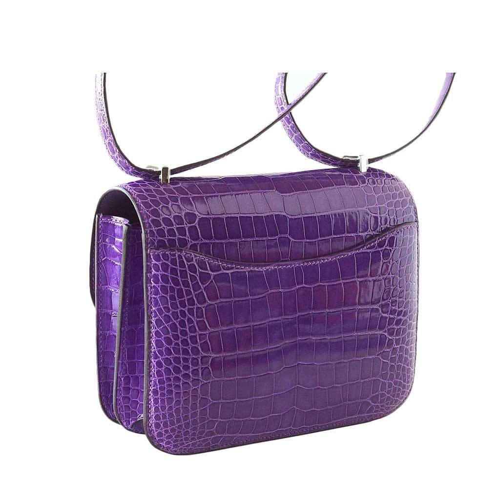 Hermès Constance 18 Alligator Ultra Violet Bag - Image 5