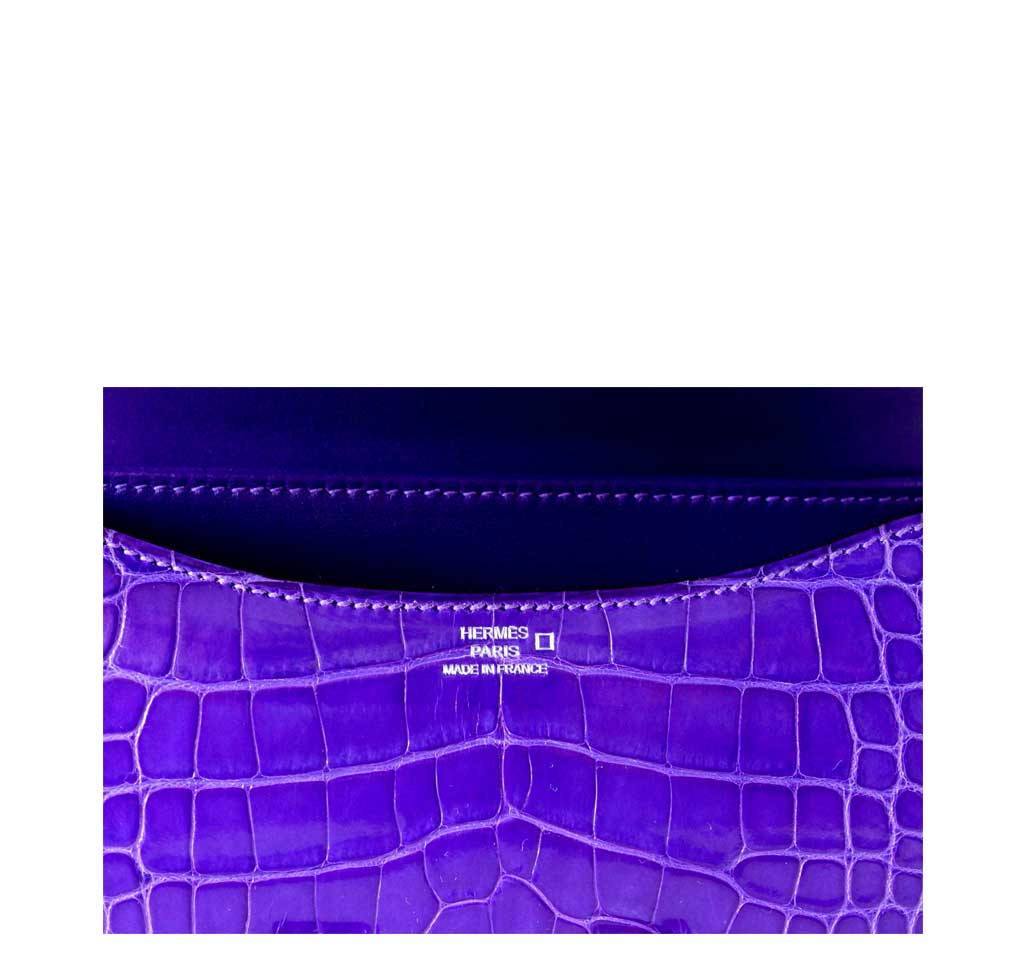 Hermès Constance 18 Alligator Ultra Violet Bag - Image 6