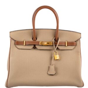 Hermes HSS Birkin 35 Trench & Gold Togo with Brushed Gold Hardware