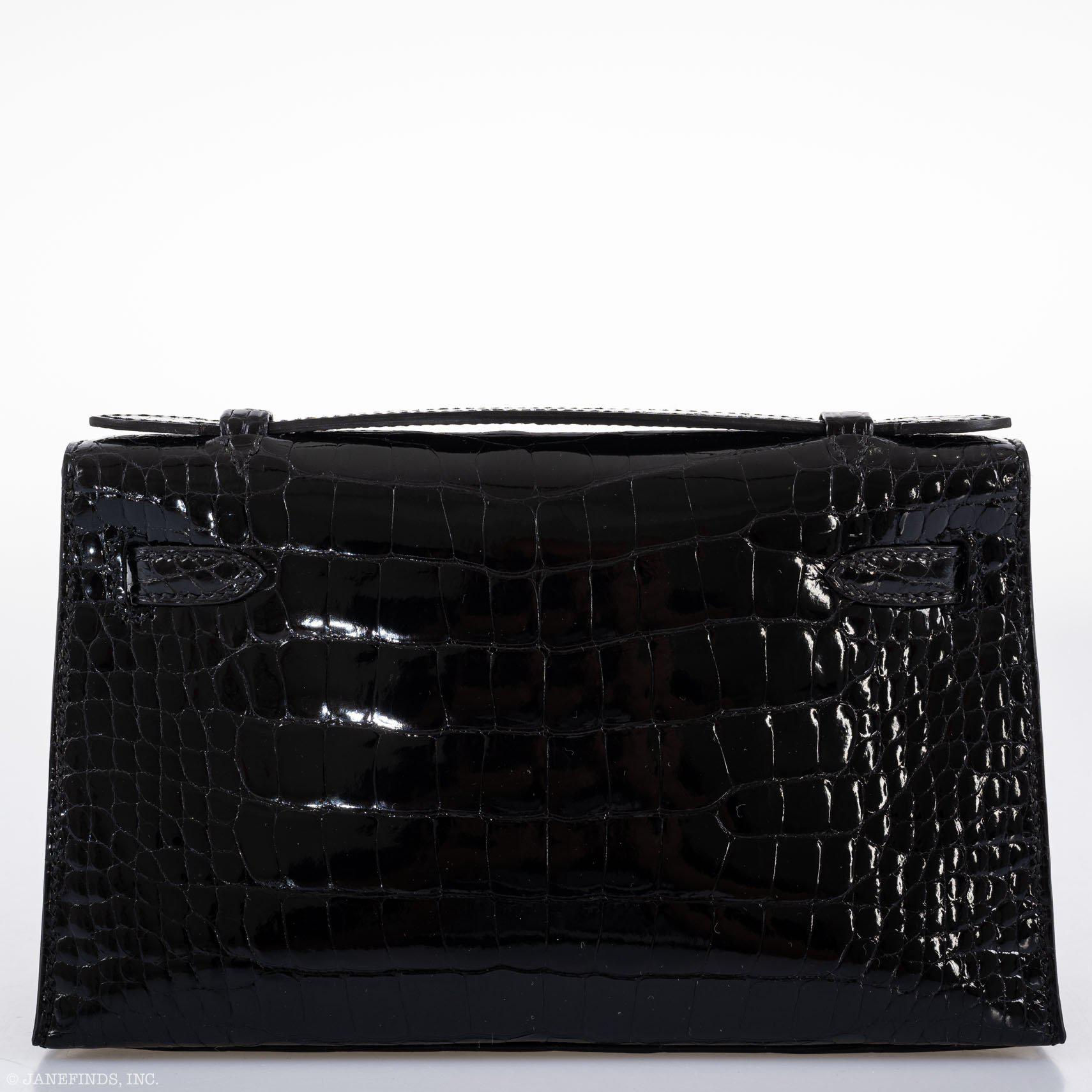 Hermes JPG Kelly Pochette Black Alligator with Gold Hardware - 2019, D - Image 4