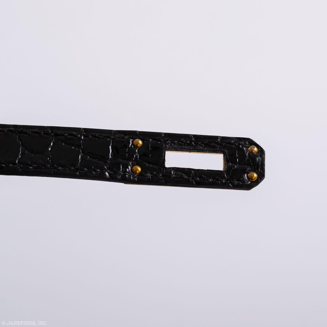 Hermes JPG Kelly Pochette Black Alligator with Gold Hardware - 2019, D - Image 9