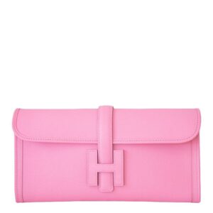 Hermes Jige 29 Rose Confetti Epsom Leather Clutch