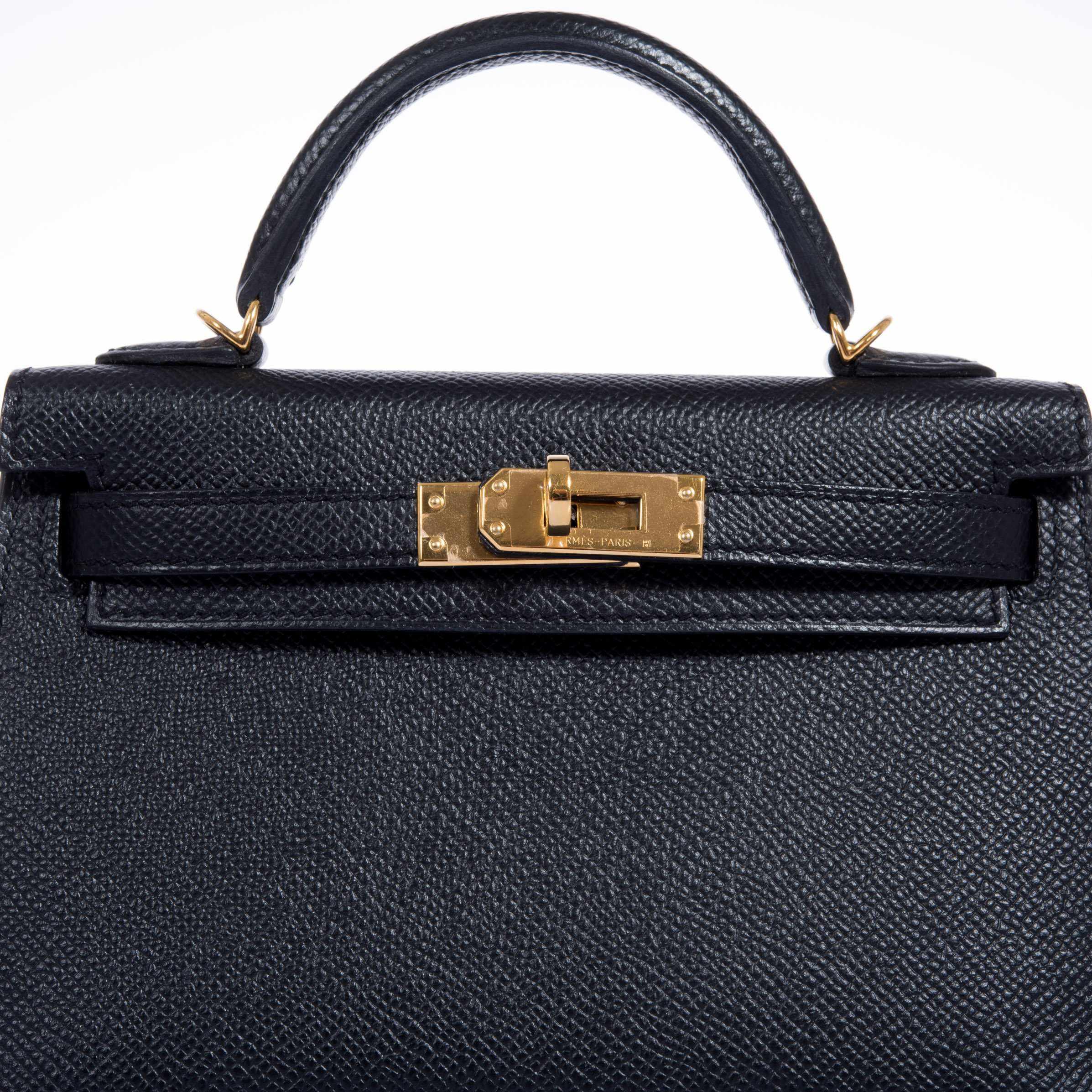 Hermes Kelly 20 Mini II Sellier Black Epsom Gold Hardware - 2021, Z - Image 5