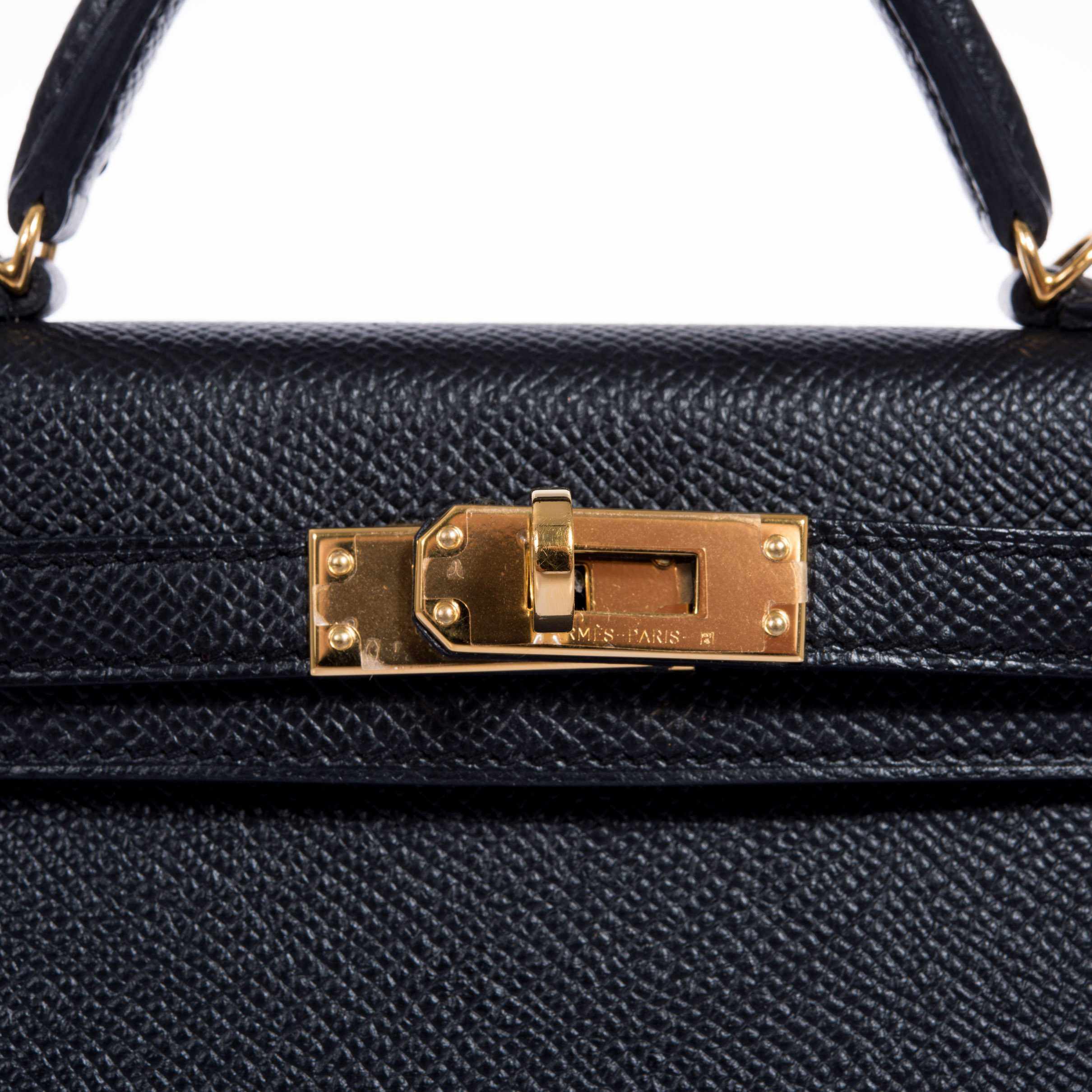 Hermes Kelly 20 Mini II Sellier Black Epsom Gold Hardware - 2021, Z - Image 8