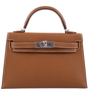Hermes Kelly 20 Mini II Sellier Gold Epsom Leather Palladium Hardware - 2020, Y
