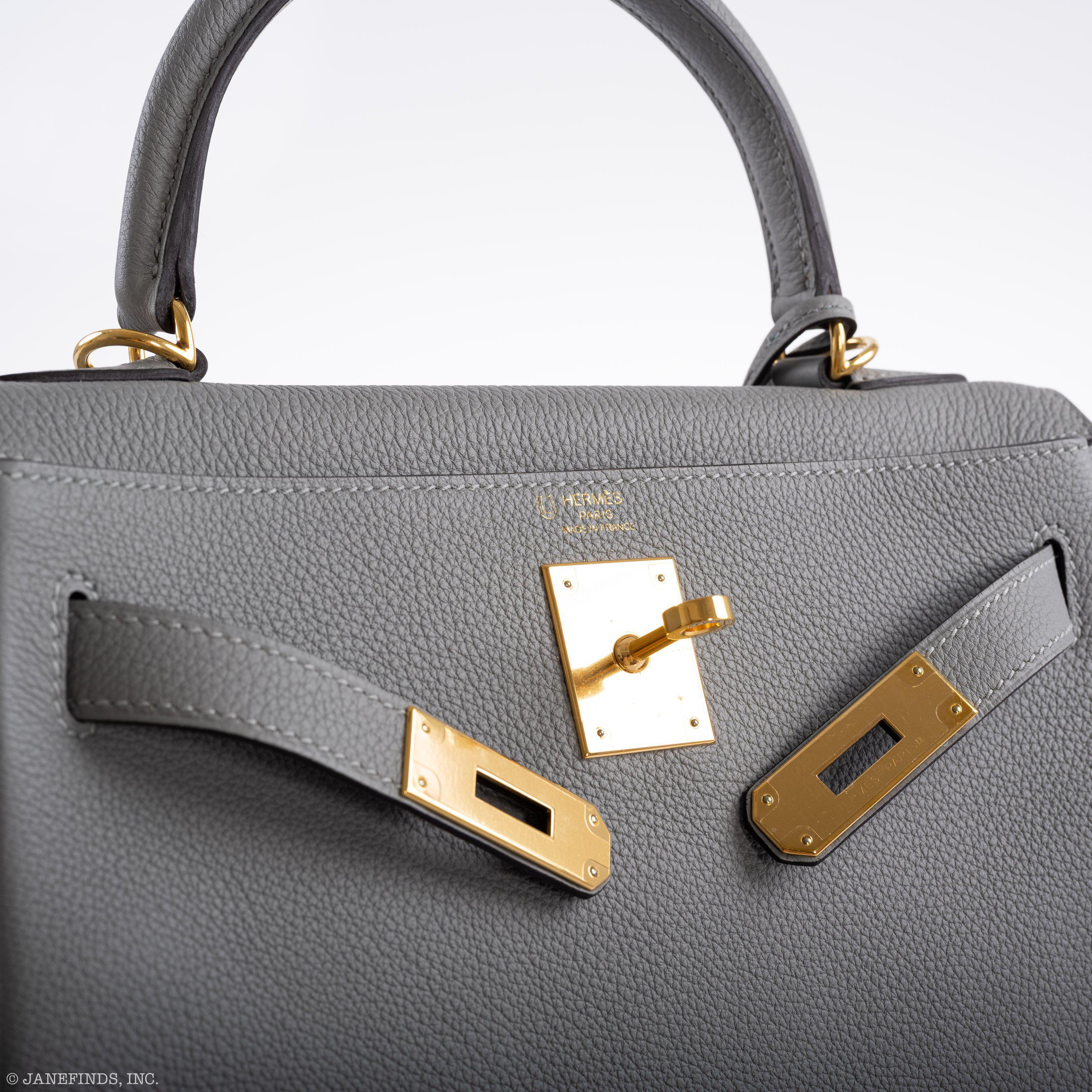 Hermes Kelly 28 HSS Retourne Gris Mouette Togo - Image 10