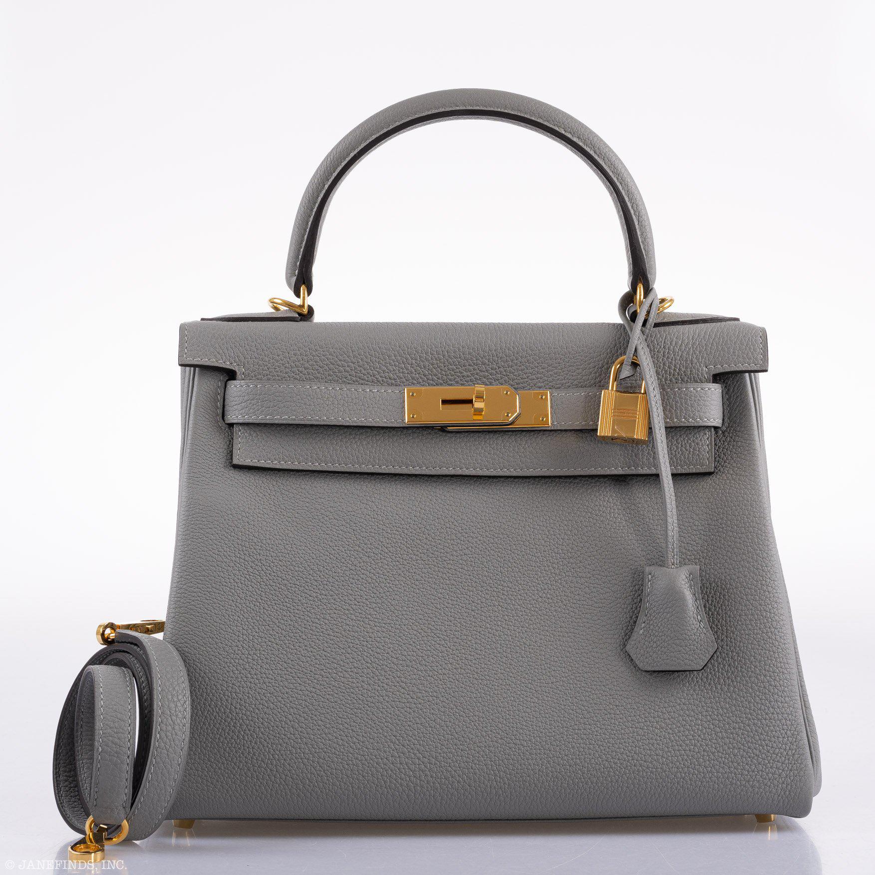 Hermes Kelly 28 HSS Retourne Gris Mouette Togo - Image 13