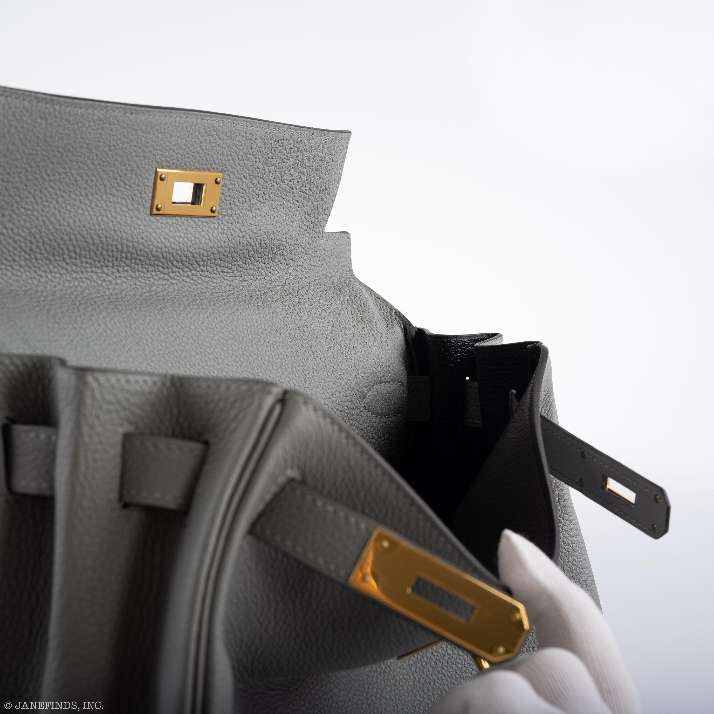 Hermes Kelly 28 HSS Retourne Gris Mouette Togo - Image 14
