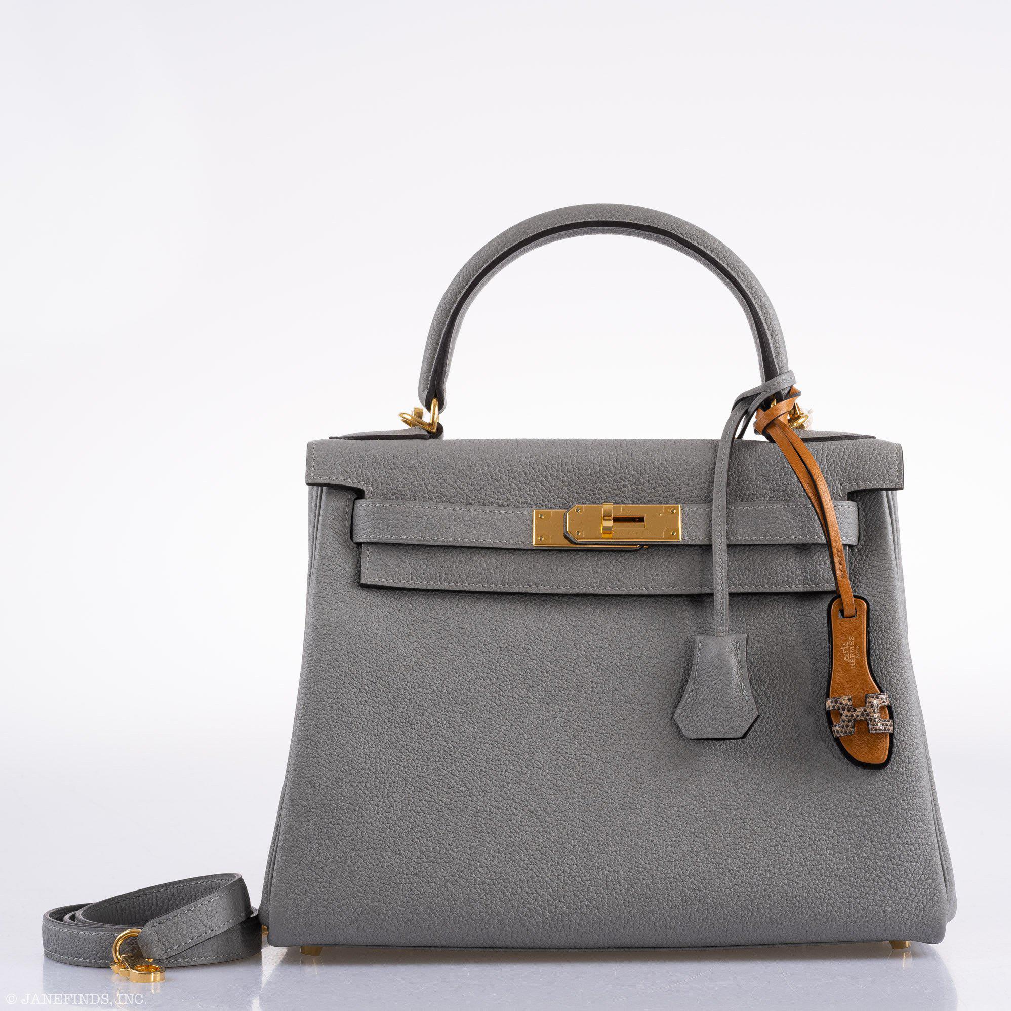 Hermes Kelly 28 HSS Retourne Gris Mouette Togo - Image 15
