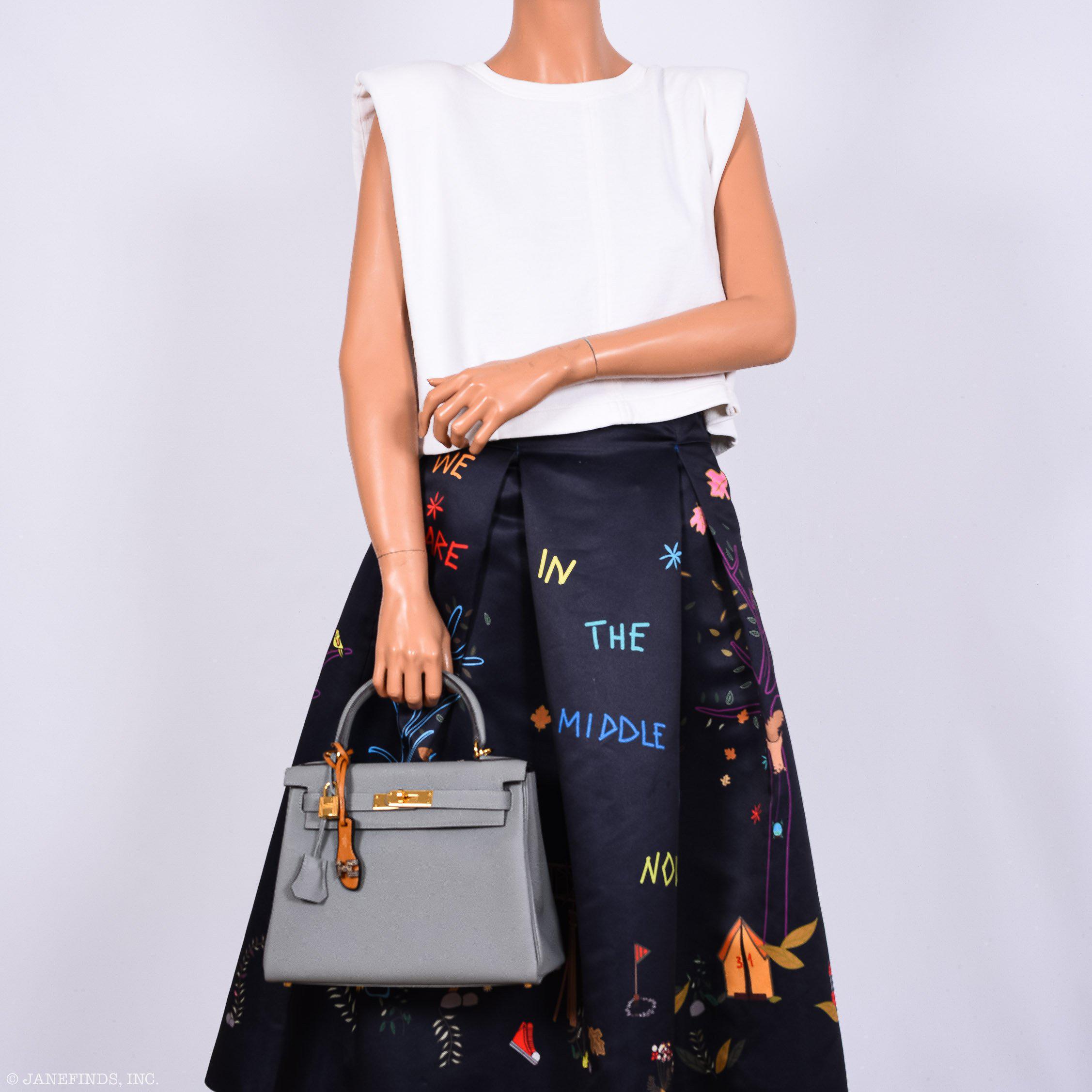 Hermes Kelly 28 HSS Retourne Gris Mouette Togo - Image 2