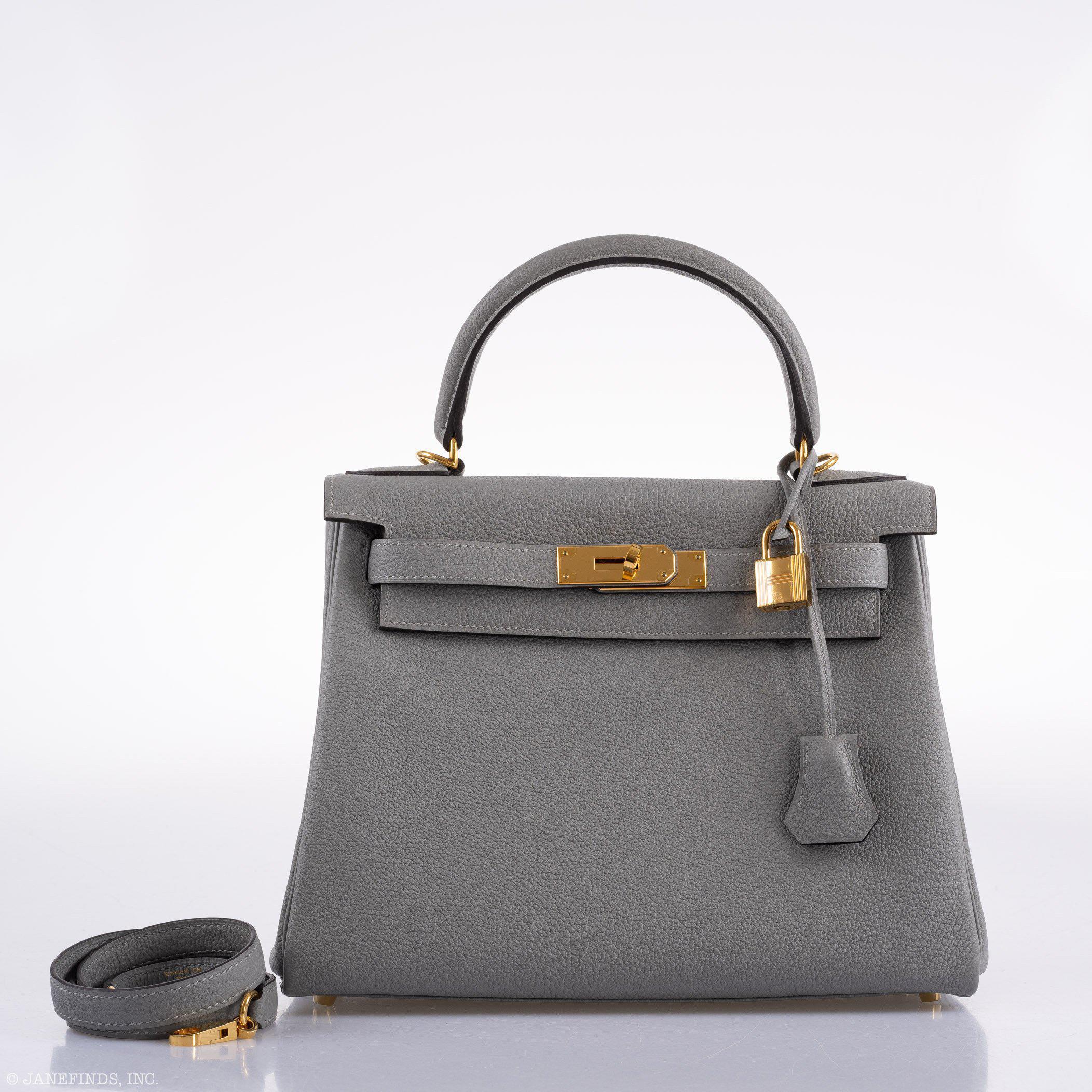 Hermes Kelly 28 HSS Retourne Gris Mouette Togo - Image 3