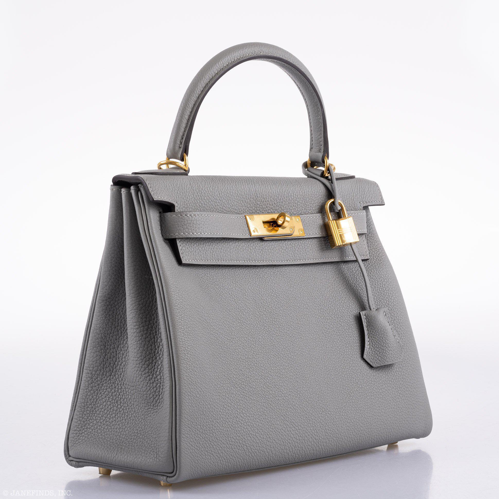 Hermes Kelly 28 HSS Retourne Gris Mouette Togo - Image 4
